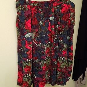 LuLaRoe floral print skirt with pockets
